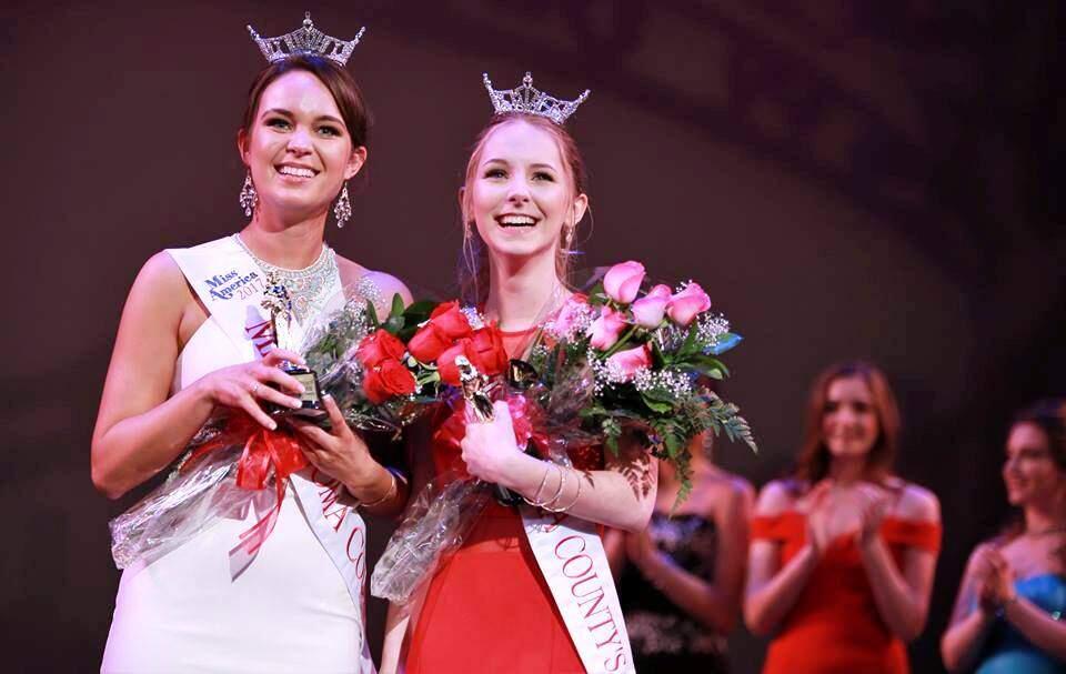 Miss Sonoma County 2017 Kristina Schmuhl, left, and Miss Sonoma County Outstanding Teen Stephanie Ostendorf, following their crownings Saturday night. (Photo by Will Bucquoy)