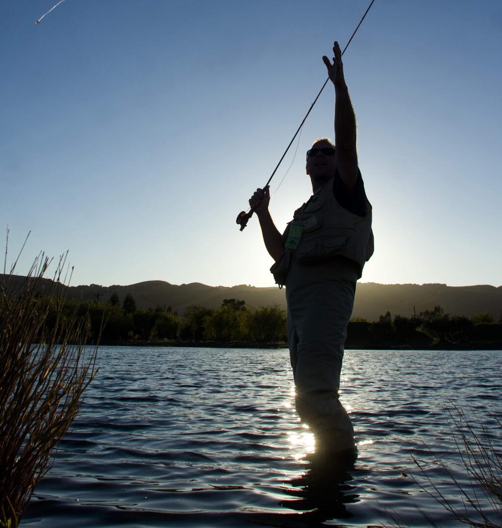 Robbi Pengelly/Index-Tribune file photoAn angler practices his fly casting at Leland Fly Fishing Ranch.