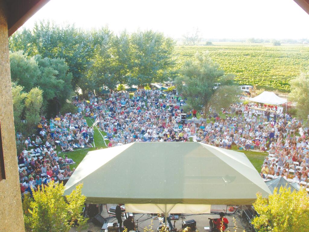 The crowd at the Rodney Strong Vineyards Summer Concert Series at the winery south of Healdsburg. (The Press Democrat file)