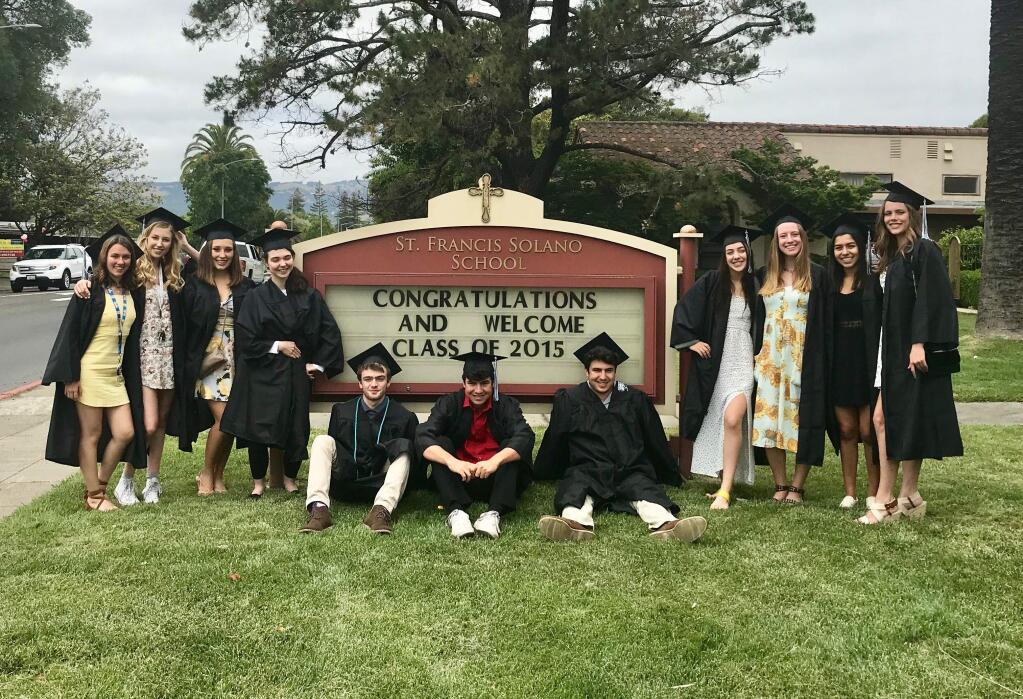 2019 graduating seniors return to St. Francis Solano School.