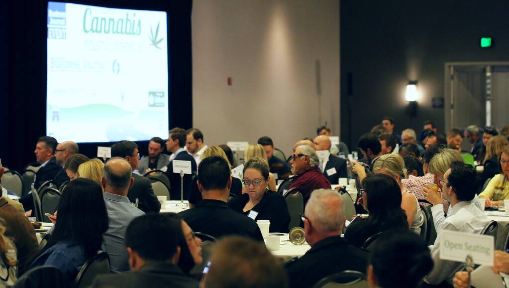 Over 220 attended North Bay Business Journal's North Coast Cannabis Industry Conference at the Hyatt Regency Sonoma Wine Country hotel in Santa Rosa on May 9, 2018. (ANTHONY BORDERS / NORTH BAY BUSINESS JOURNAL)