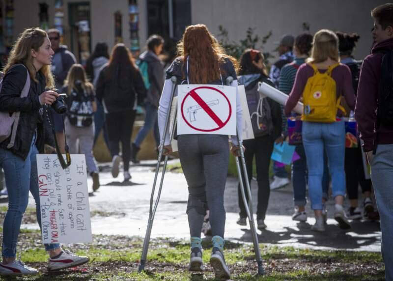 Nearly all of Sonoma Valley High School's 1,300 students abandoned their classrooms March 14 as part of the walkout to end gun violence.