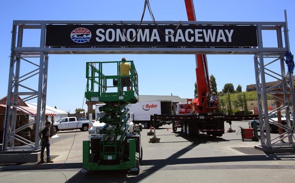 The Sonoma Raceway entrance sign. (Kent Porter / Press Democrat)