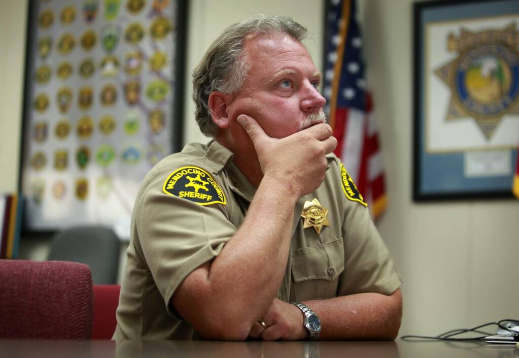 Mendocino County Sheriff Tom Allman, Wednesday Oct. 12, 2011 at his office in Ukiah. (Kent Porter / Press Democrat)