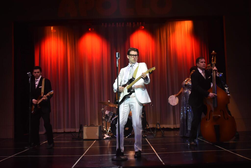 Kyle Jurassic plays Buddy Holly in 'Buddy - The Buddy Holly Story' at the 6th Street Playhouse in Santa Rosa. (JULIA CURRY)
