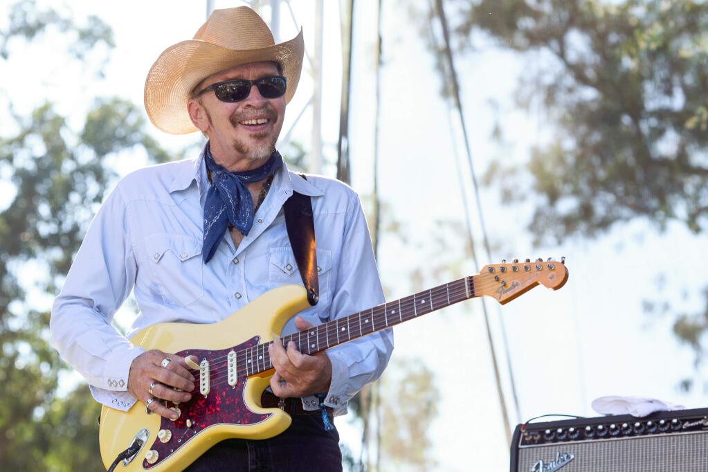 Dave Alvin, singer-songwriter, guitarist, music producer and poet and a former and founding member of the roots rock band the Blasters, performs at Hardly Strictly Bluegrass in San Francisco in 2014. (KEN FRIEDMAN)