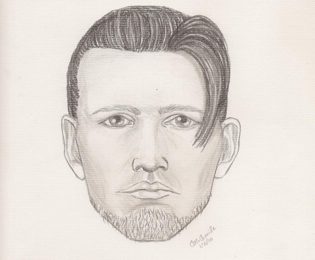 Sebastopol police released a sketch of a man suspected of raping a woman on Dec. 20.