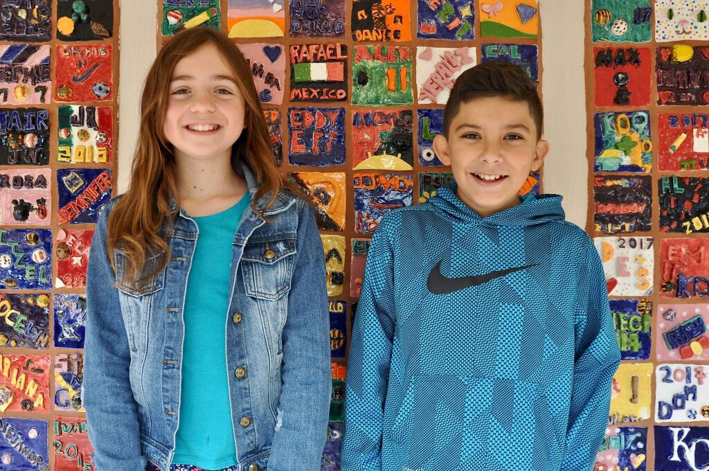 Remy Harrison and Joshia Hernandez are Flowery Elementary School's Students of the Year.