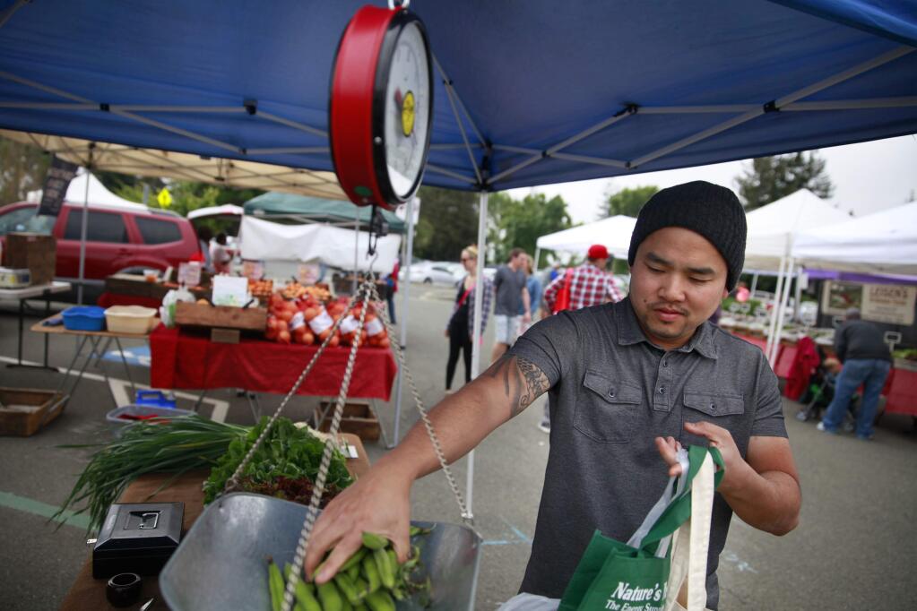 The Rohnert Park Certified Farmers Market takes place year-round Fridays from 1 p.m. to 5 p.m. at 500 City Center Dr. (BETH SCHLANKER / PRESS DEMOCRAT)