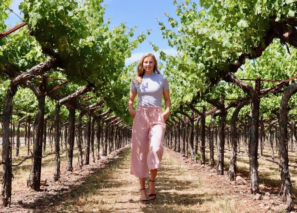 Jenna Brennan, photographed in Sonoma for her blog.
