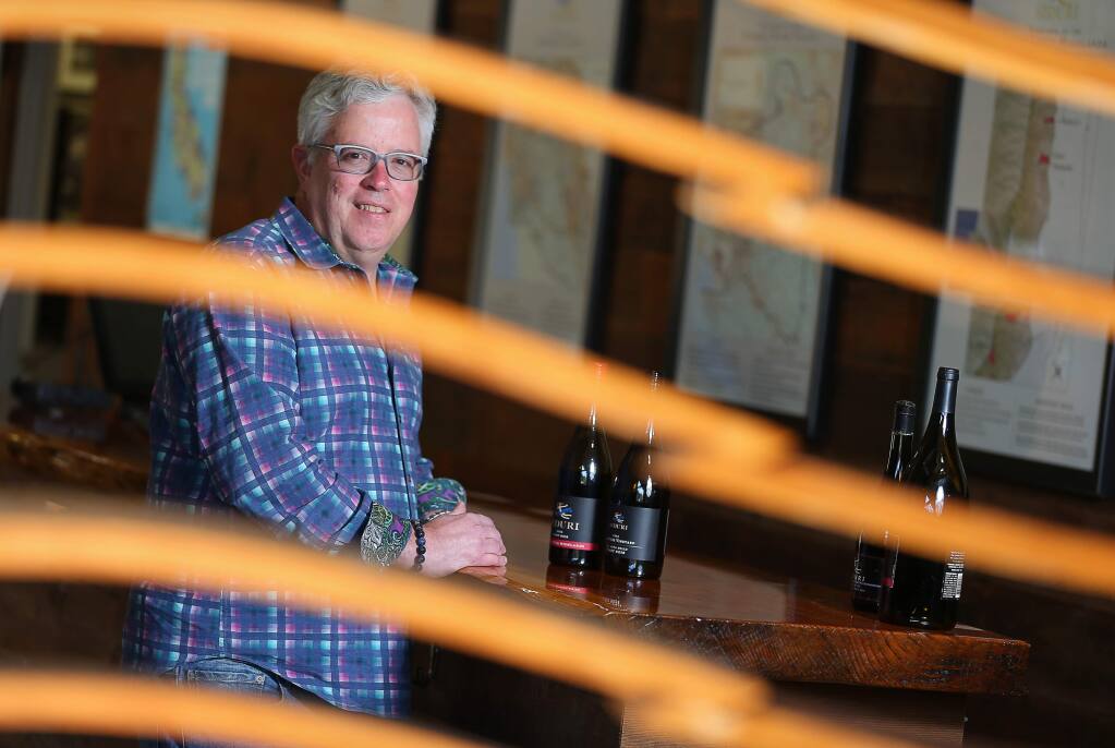 Adam Lee, founder of Siduri Wines, is known as a Pinot Noir specialist. Lee has also founded the Clarice Wine Company.(Christopher Chung/ The Press Democrat)