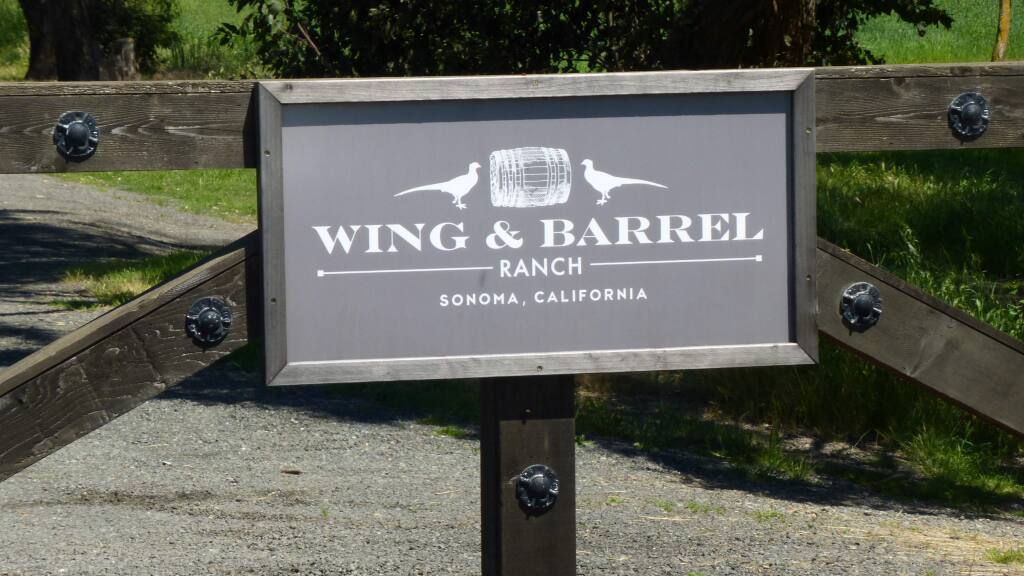 Gate to the Wing & Barrel Ranch, a private hunting and gun club off Highway 37 just east of Hwy 121.