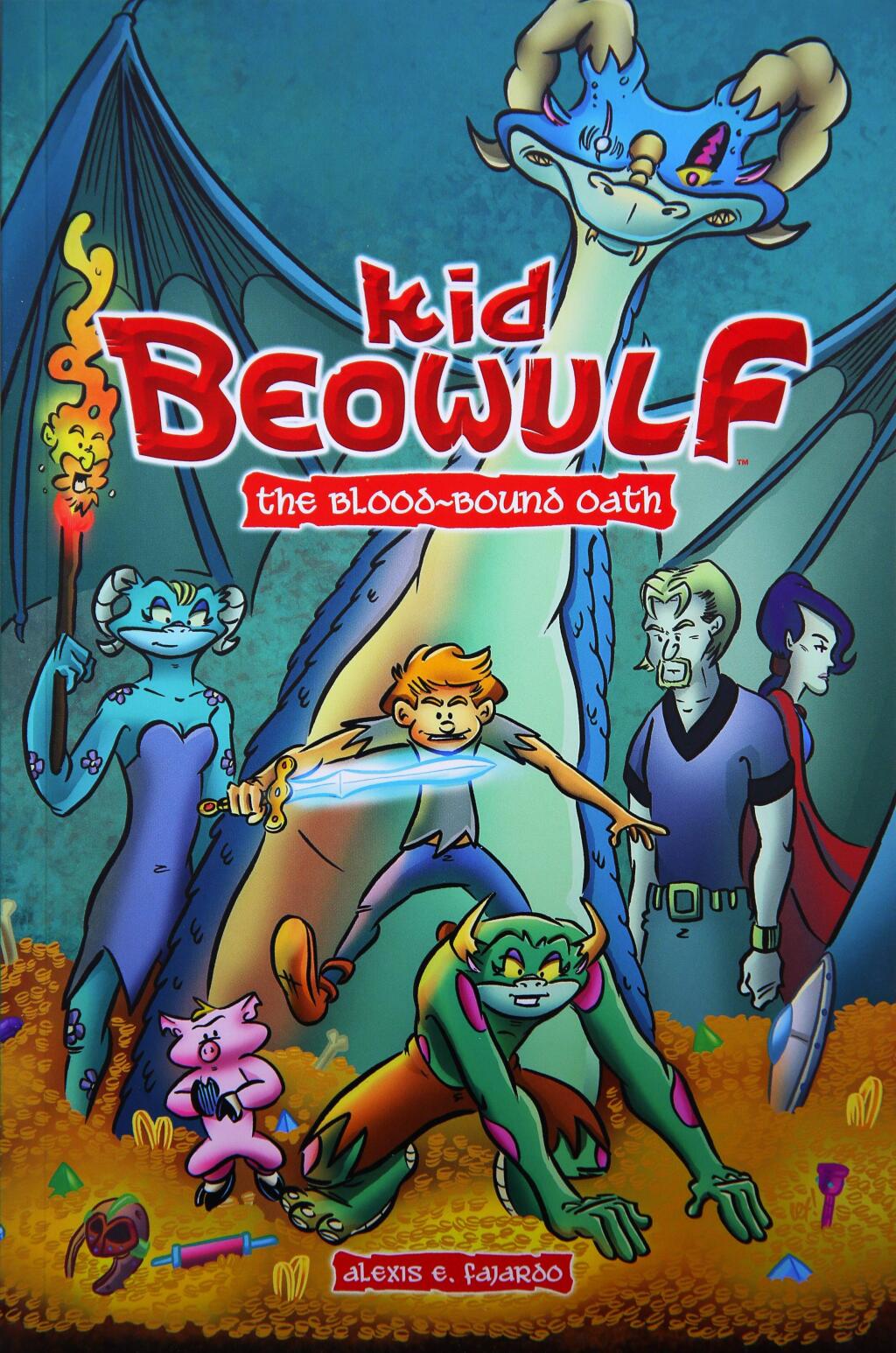 The cover of Alexis Fajardo's first Kid Beowulf graphic novel.(Christopher Chung/ The Press Democrat)