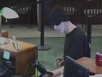 A photo released by Petaluma police shows a man suspected of robbing the Wells Fargo Bank branch on North McDowell Boulevard in Petaluma on Friday, Jan. 23, 2015.