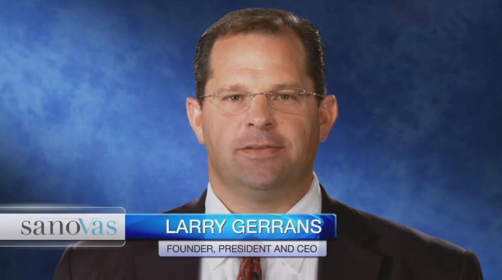 Larry Gerrans, founder of Sanovas and former president and CEO, in a still from an undated corporate video on the company website (SANOVAS.COM)