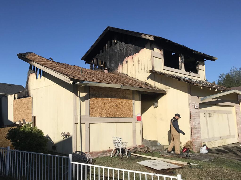 A fire caused an estimated $450,000 in damage to a Jubilee Court home in Rohnert Park on Wednesday, Feb. 21, 2018. (BETH SCHLANKER/ PD)