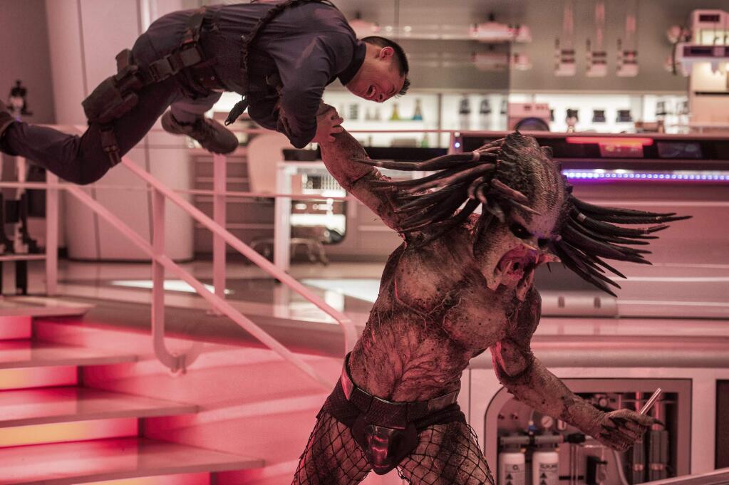 This image released by 20th Century Fox shows a scene from 'The Predator.' (Kimberley French/20th Century Fox via AP)