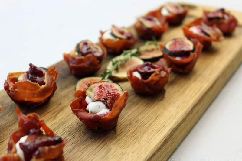 Prosciutto Cups with Goat Cheese Mousse and Sliced Figs from Out to Lunch Catering of Petaluma will be served at Taste of Sonoma this weekend. (Out to Lunch)