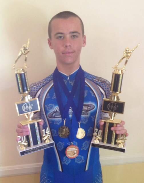 Petaluma's Aidan Eustace, 13, has won a multitude of trophies and medals since beginning his inline speed skating career at 8-years-old to get a free soda.