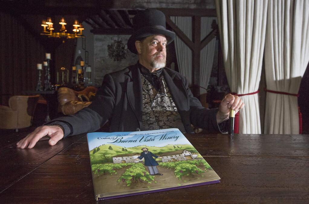George Webber, aka, 'the Count of Buena Vista,' is not only a talented thespian, but the writer of choice for children interested in viticulture history. (Photo by Robbi Pengelly/Index-Tribune)