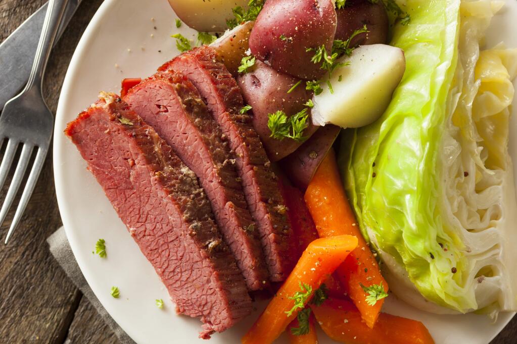 A corned beef dinner.