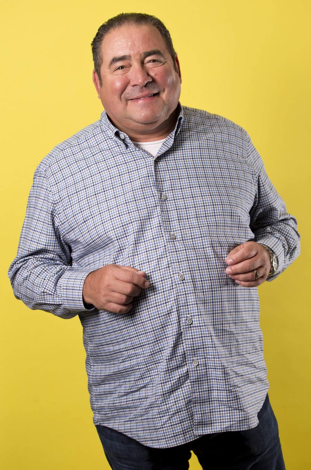In this Aug. 23, 2016 photo, Emeril Lagasse poses for a portrait in promotion of his new television show ‘Eat the World' in New York. The six-part Amazon Prime series is available for streaming Friday, Sept. 2. (Photo by Brian Ach/Invision/AP)