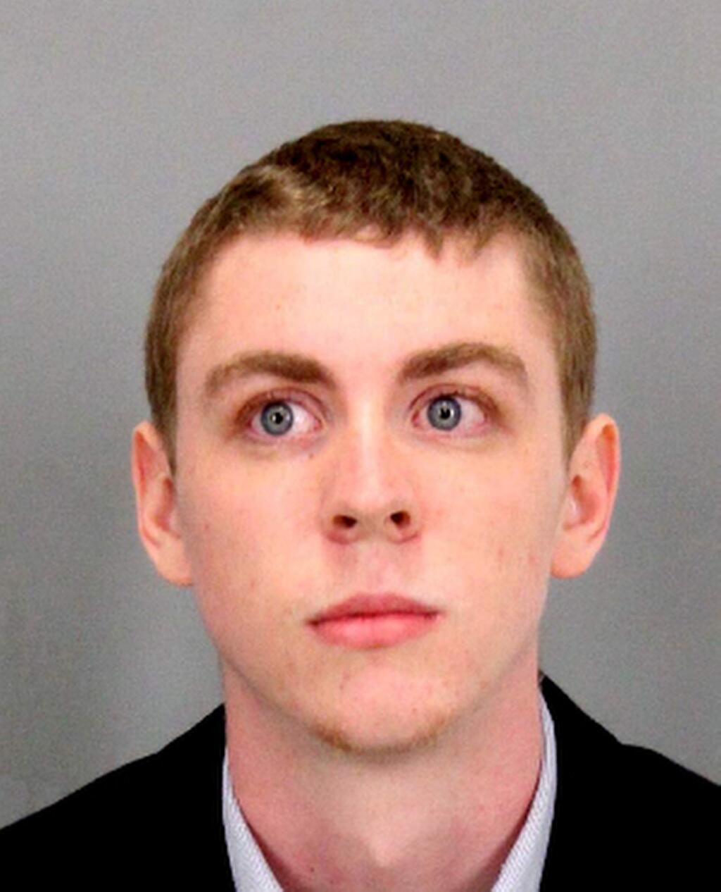 This undated booking photo provided by Santa Clara County Sheriff shows Brock Turner a former Stanford University swimmer who received six months in jail for sexually assaulting an unconscious woman. Dan Turner, Brock's father has ignited more outrage over the case by saying his son already has paid a steep price for '20 minutes of action' and said in a letter to the judge that the conviction of his son, on three felony sexual assault charges has shattered the 20-year-old, who has lost his appetite. (Santa Clara County Sheriff via AP)