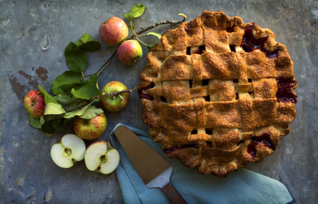 Gravenstein apple pie from recipe developer and cookbook producer Kim Laidlaw. (photo by John Burgess/The Press Democrat)