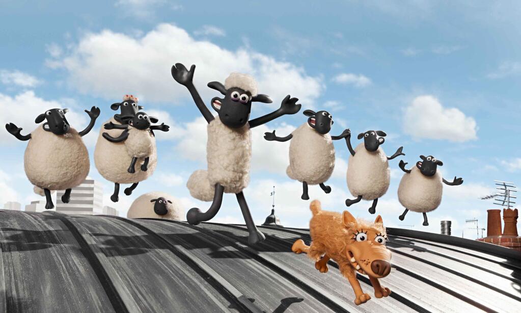 When Shaun the Sheep (voice of Justin Fletcher) decides to take the day off and have some fun, he gets a little more action than he bargained for. A mix up with the Farmer, a caravan and a very steep hill lead them all to the Big City and it's up to Shaun and the flock to return everyone safely to the green grass of home in 'Shaun the Sheep.' (LIONSGATE FILMS)