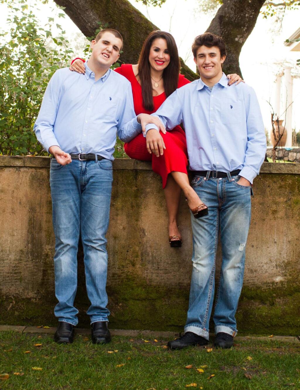 Catalina Wetzel and her sons. Photo: Sharon Neves.