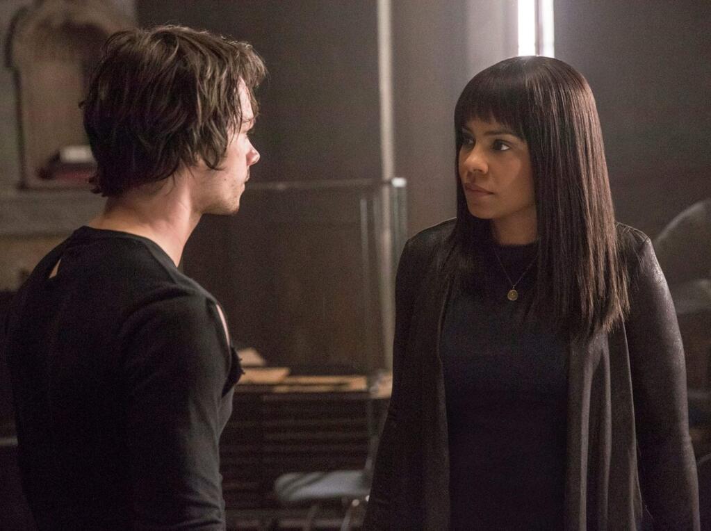 Mitch Rapp (Dylan O'Brien) plays a CIA black ops recruit under the instruction of Cold War veteran Stan Hurley (Michael Keaton) and CIA offical Irene Kennedy (Sanaa Lathan), right, in 'American Assassin.' (LIONSGATE)