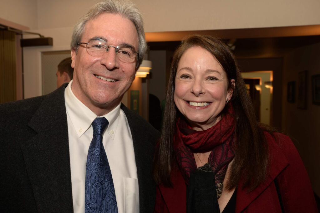 John Burns and his wife Jayne, during a recent event held at the Vintage House in Sonoma. Burns has stepped down from his publisher's role at the Index-Tribune and Argus-Courier, but is sure to make plans for a busy future. (Photo: Erik Castro/The Press Democrat)