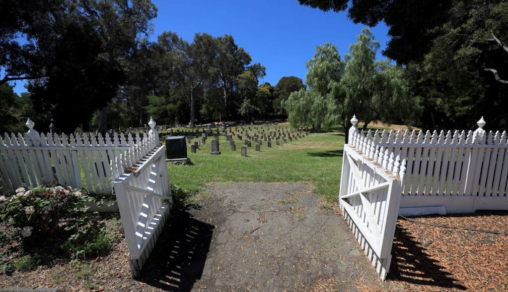 The entrance to the Mare Island military cemetery, Friday, June 22, 2018. (Kent Porter / The Press Democrat) 2018