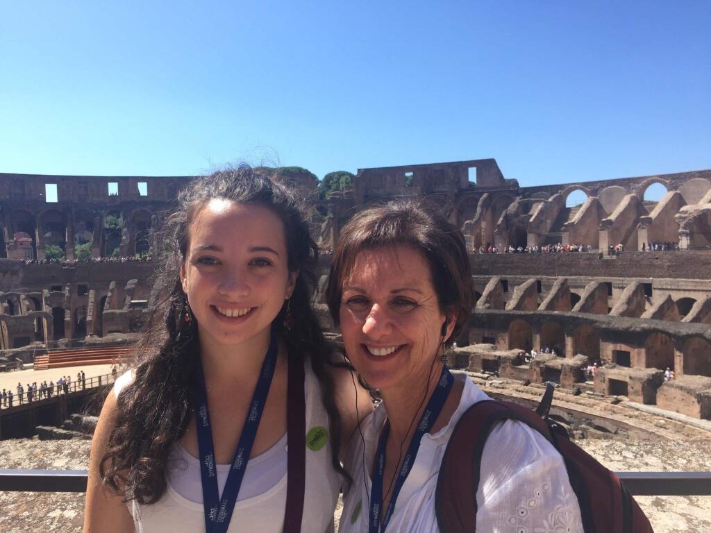 Susan Milstein and her daughter, Julia Morrison, in Rome.