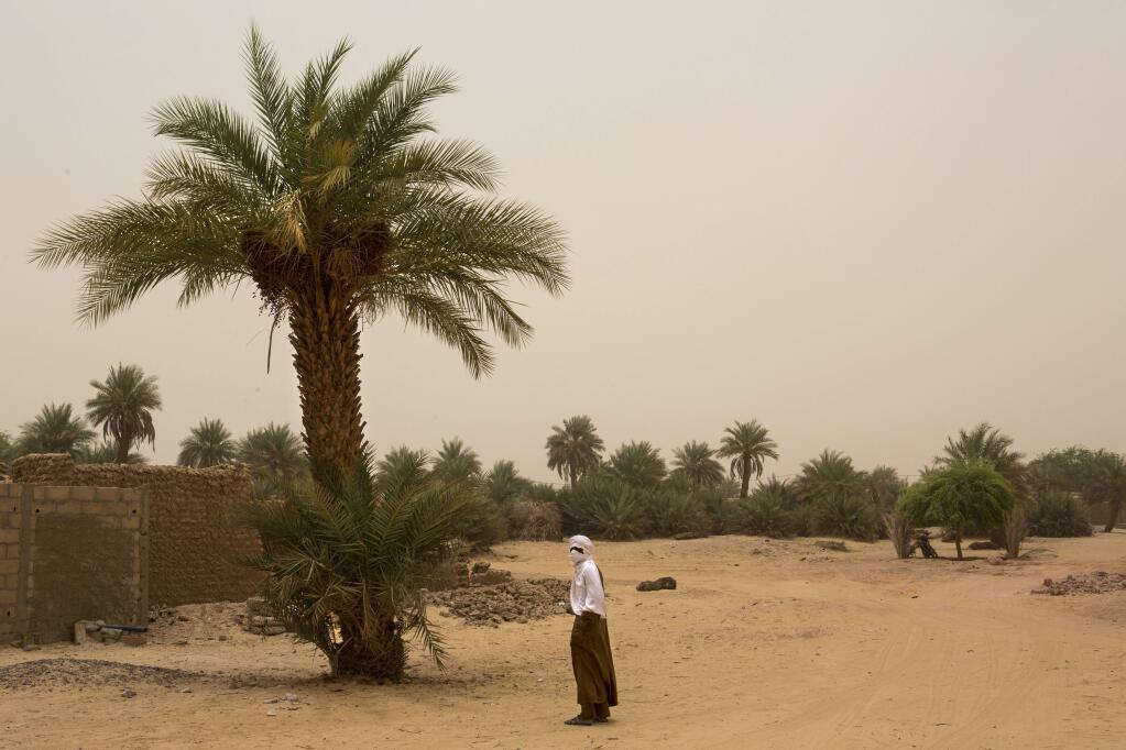 A man in the desert in Dirkou, Niger, where the CIA has been flying surveillance missions, Aug. 5, 2018. The CIA's secret drone strikes, curtailed by the Obama administration, are being expanded by President Donald Trump. (Joe Penney/The New York Times)