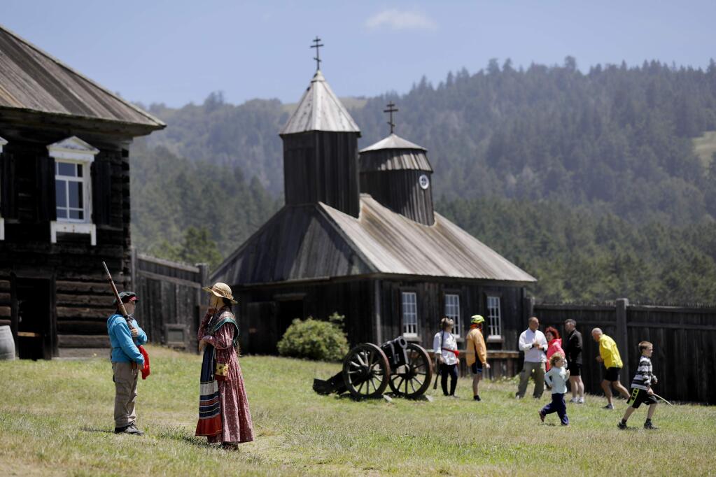 Students, educators and tourists visit Fort Ross State Historic Park in Fort Ross on Wednesday, May 22, 2019. (BETH SCHLANKER/ The Press Democrat)