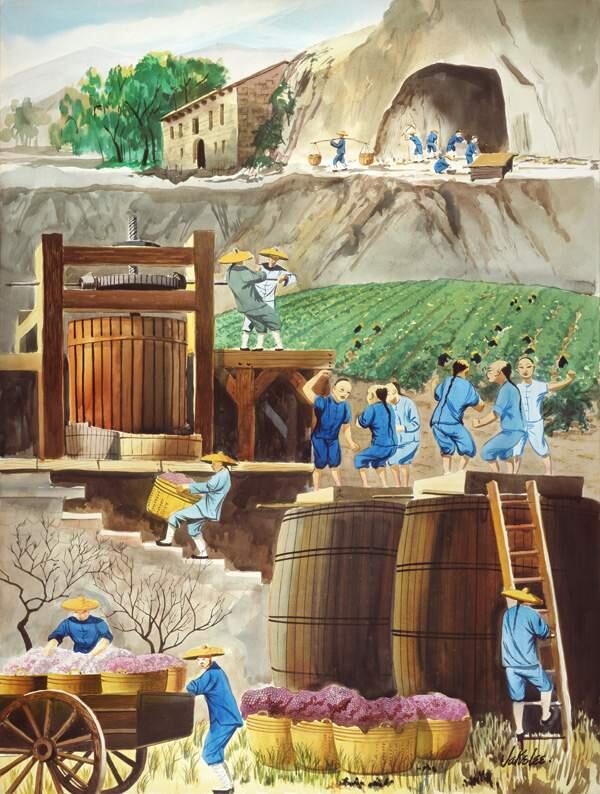 Artist Jake Lee's paintings show early Chinese settlers in Sonoma.