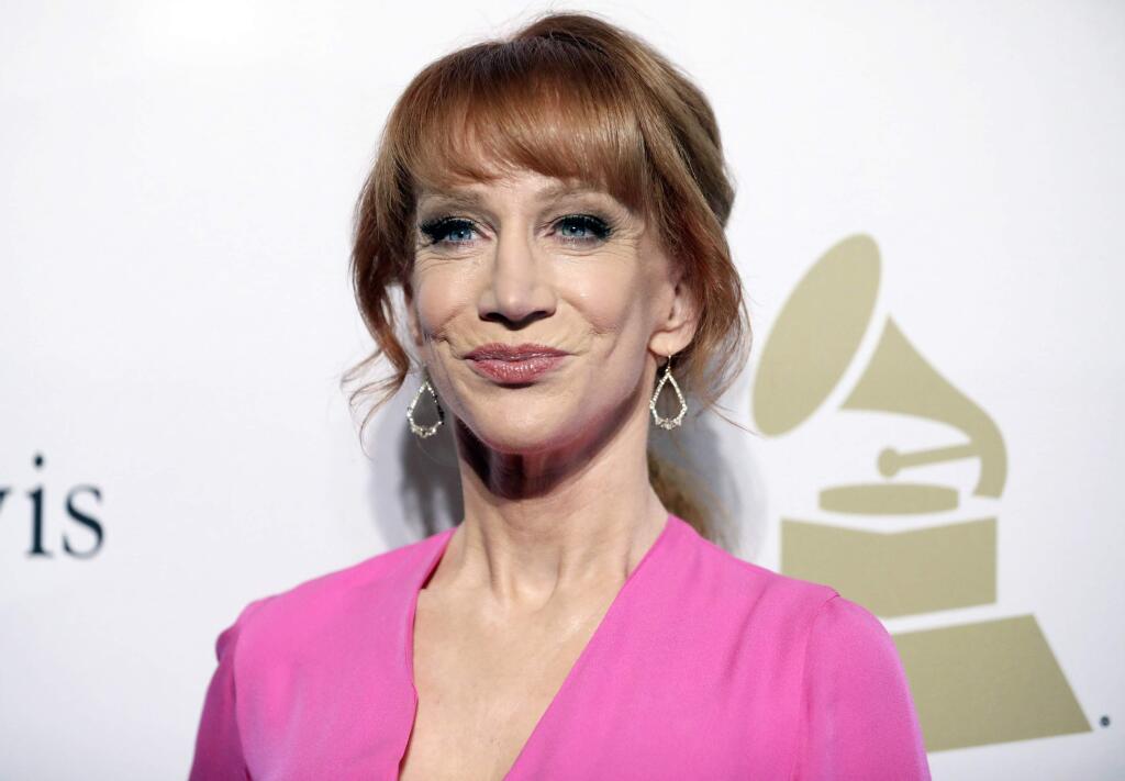 FILE - In this Feb. 11, 2017 file photo, comedian Kathy Griffin attends the Clive Davis and The Recording Academy Pre-Grammy Gala in Beverly Hills, Calif. (Photo by Rich Fury/Invision/AP, File)