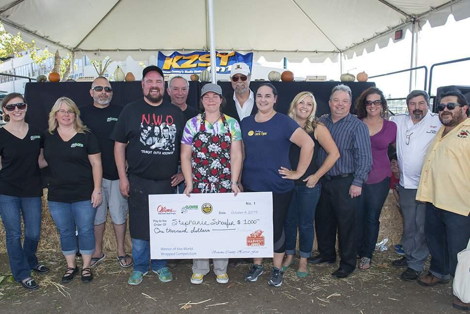 Tasting room worker Stephanie Schaeffer walked away with the $1,000 grand prize at the Sonoma County Harvest Fair's third annual World Wrapped Cooking Competition. (SONOMA COUNTY HARVEST FAIR)