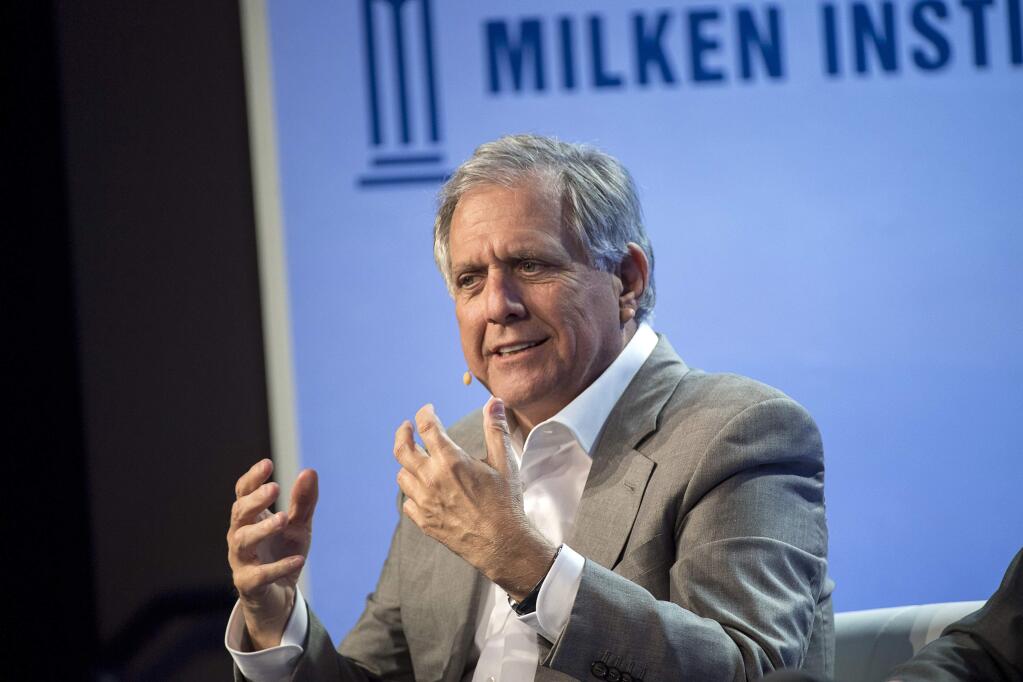 Leslie 'Les' Moonves, president and chief executive officer of CBS Corp., speaks at the Milken Institute Global Conference in Beverly Hills, California, on May 3, 2017. (DAVID PAUL MORRIS/ BLOOMBERG)