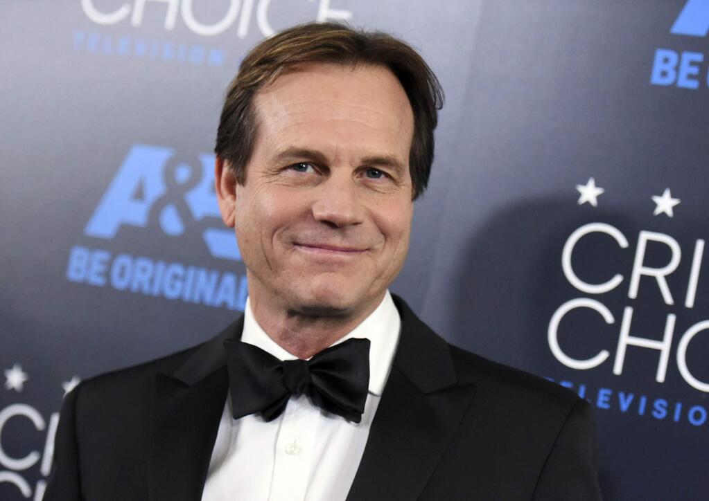 FILE - In this May 31, 2015 file photo, Bill Paxton arrives at the Critics' Choice Television Awards at the Beverly Hilton Hotel in Beverly Hills, Calif. Paxton's family has filed a wrongful death lawsuit against Cedars-Sinai Medical Center in Los Angeles, and the surgeon who performed the actor's heart surgery, shortly before he died on Feb. 25, 2017. The suit filed Friday, Feb. 9, 2018 alleges the surgeon used a 'high risk and unconventional surgical approach' that was unnecessary and that he lacked the experience to perform. (Photo by Richard Shotwell/Invision/AP, File)