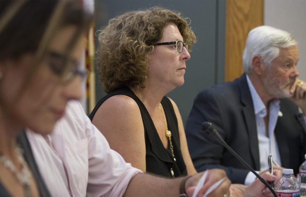Sonoma Valley Superintendent Louann Carlomagno at the school board meeting on June 6. (Photo by Robbi Pengelly/Index-Tribune)