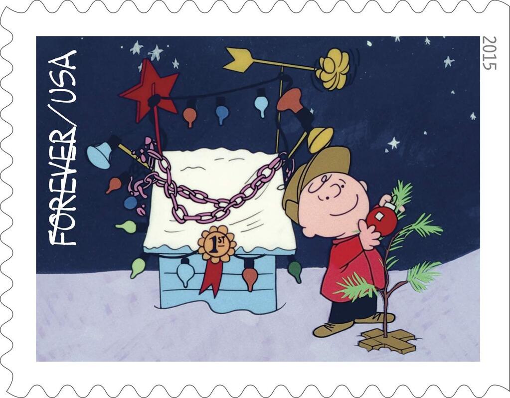 The US Post Office is issuing a set of ten ‘Charlie Brown' stamps, marking the 50th anniversary of ‘A Charlie Brown Christmas.' (© 2015 USPS)