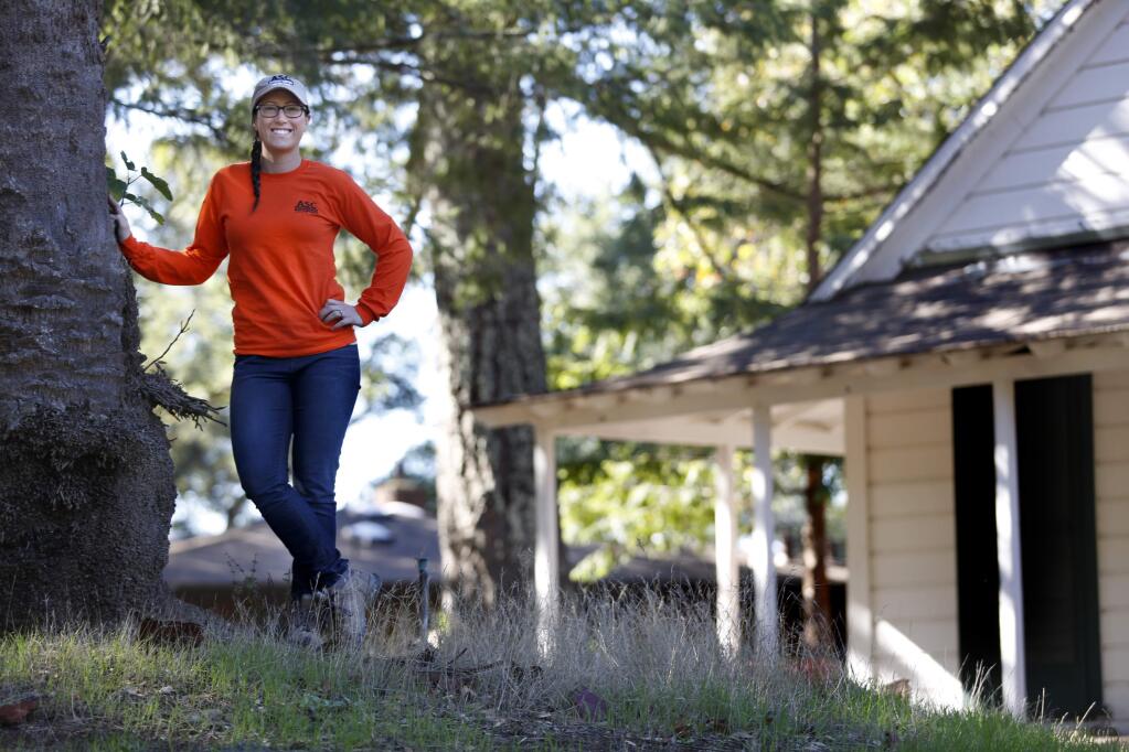 PHOTO: 2 by BETH SCHLANKER / The Press Democrat -Sonoma State University graduate student Lacey Klopp has researched the history of Stern Ranch at Sugarloaf Ridge State Park in Kenwood.
