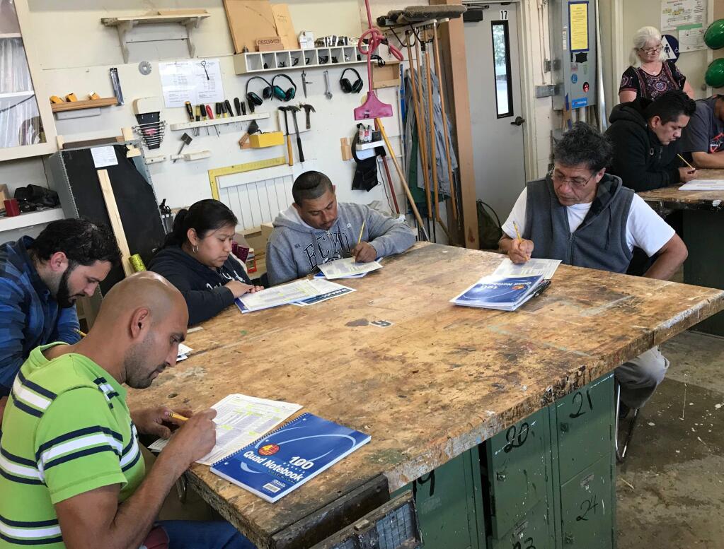 Submitted photoTwenty-five participants are enrolled in the initial Business Trades Training Pathway to provide training in basic construction skills. The eight-week program is a partnership between La Luz and SRJC.