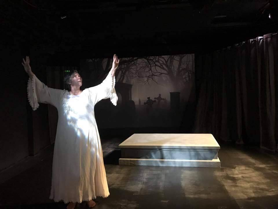 BACK FROM THE DEAD: Sheri Lee Miller as the author of 'Frankenstein' in Main Stage West's 'Mary Shelley's Body,' written by the Argus-Courier's David Templeton