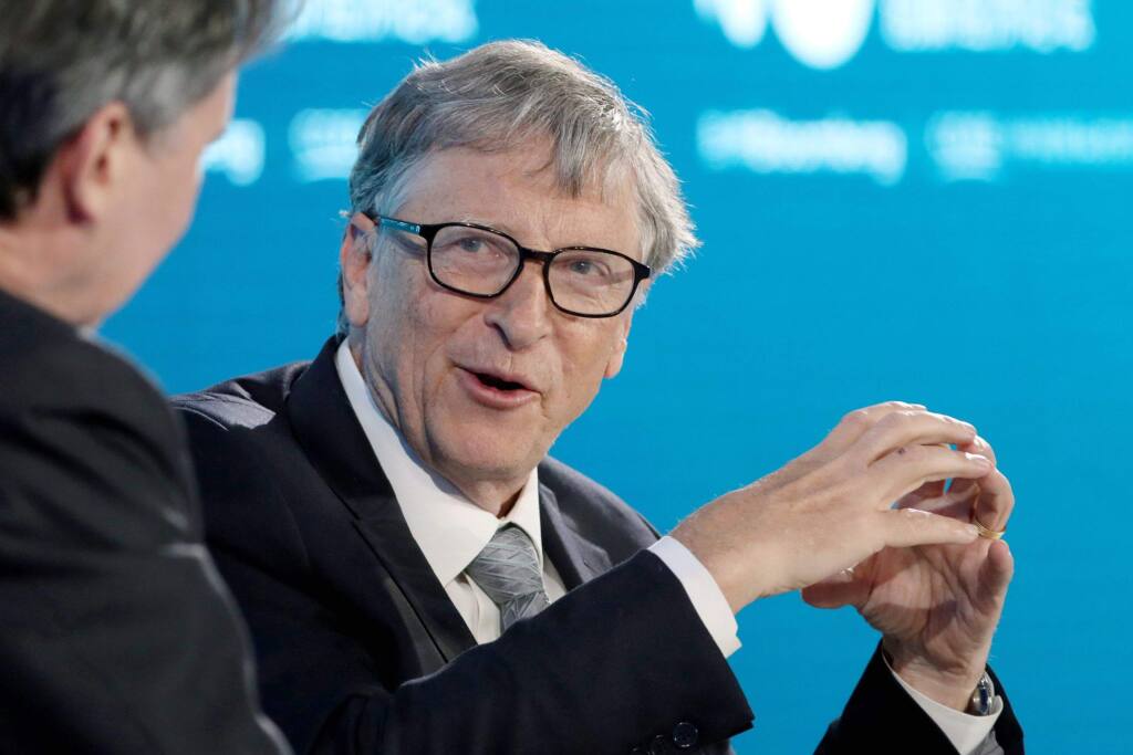 Bill Gates, co-chair of the Bill and Melinda Gates Foundation, during the Bloomberg New Economy Forum in Beijing on Nov. 21, 2019. (Bloomberg photo by Takaaki Iwabu)