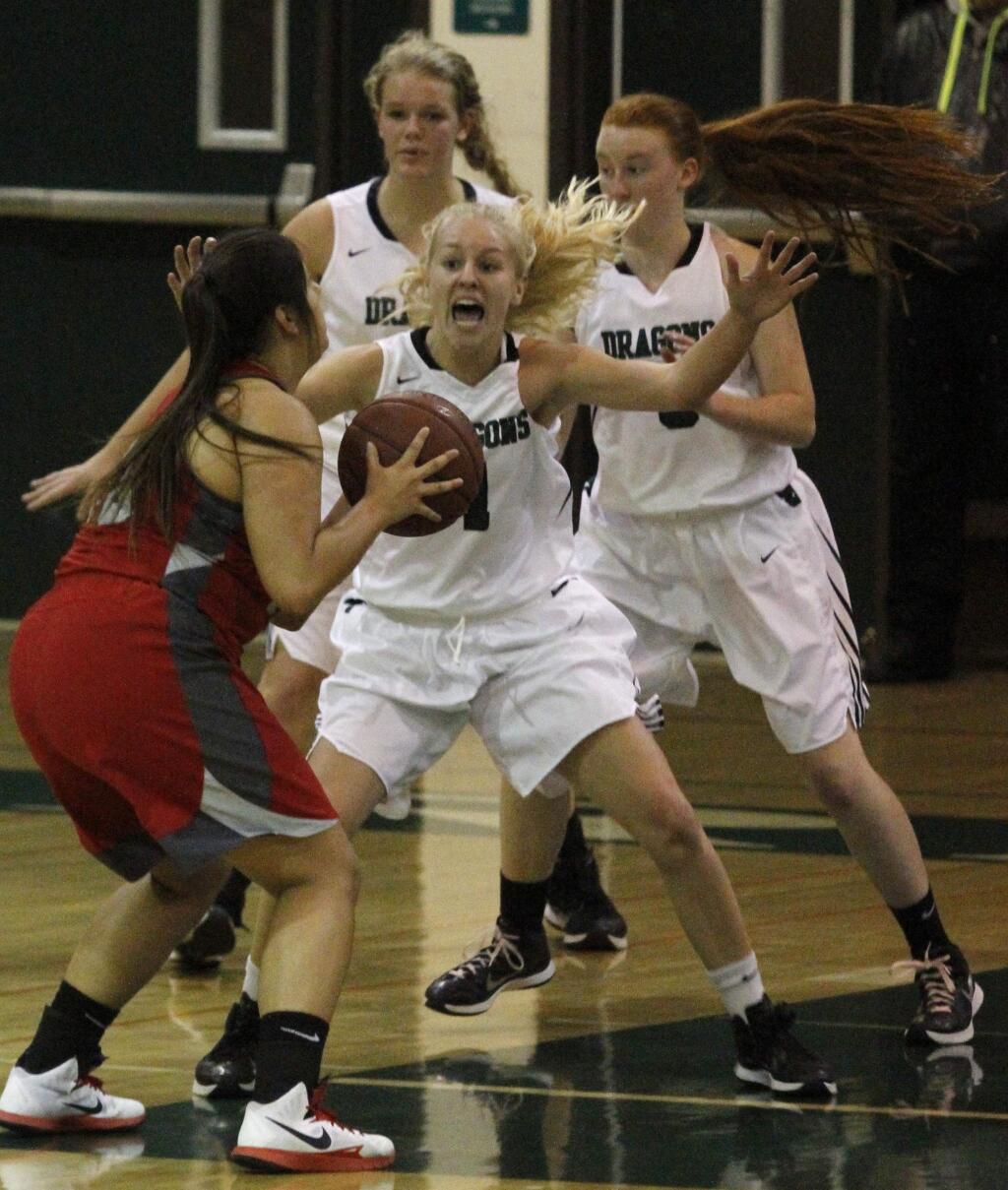 The Sonoma Valley High Lady Dragons basketball team is poised to repeat as SCL champs in the coming season. Their non-league games begin this week. (Index-Tribune file photo)