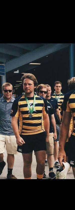 Andrew Giganti, center, was seriously injured in a crash in Santa Rosa on May 24. The former rugby player is expected to make a full recovery, but he has a long road ahead. (Giganti family)