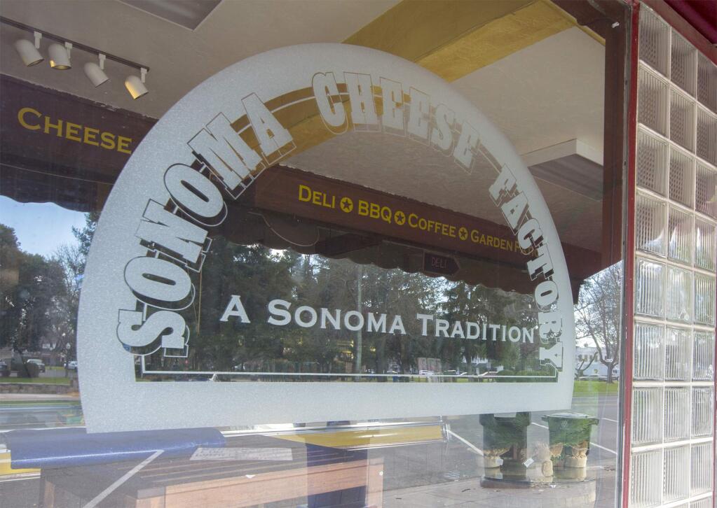 The instantly-recognizable Sonoma Cheese Factory on the Plaza will remain recognizable if the Planning Commission accepts a 15-year old use permit to remodel, not rebuild, the 1945 deli and market. (Photo by Robbi Pengelly/Index-Tribune)